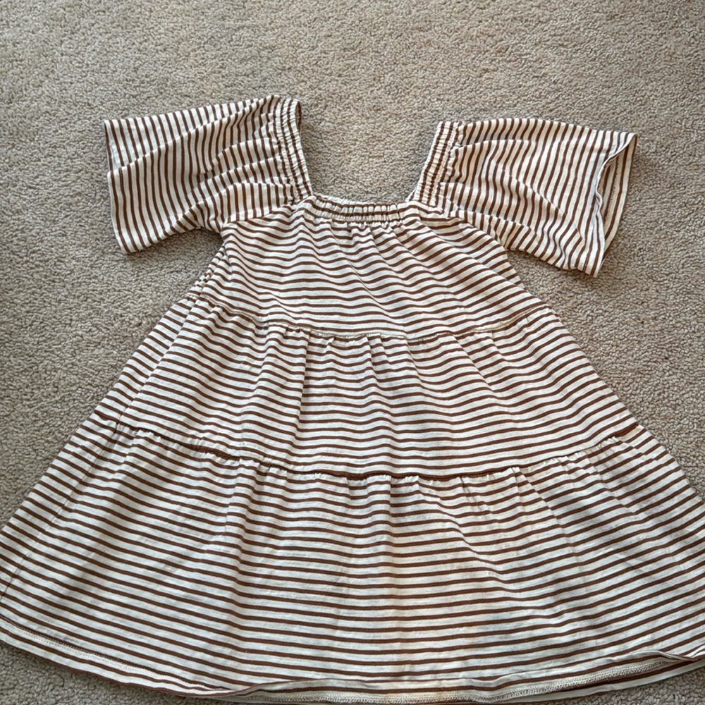 Brown and white striped dress like new